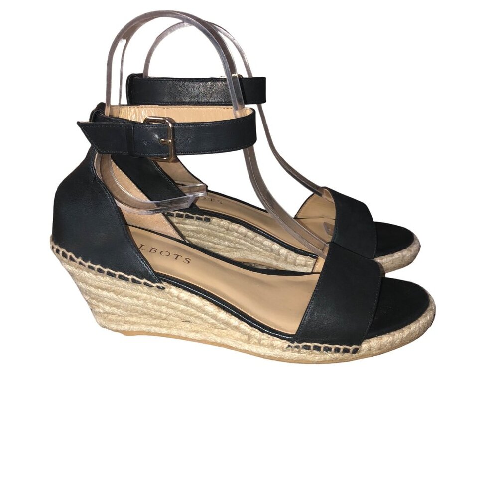 Talbots Espadrilles Womens 6.5 Used Black Leather - Picture 14 of 16